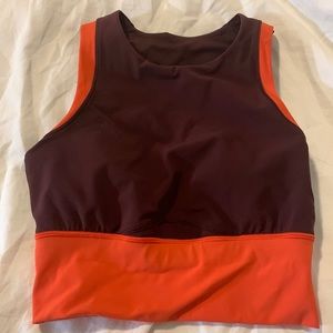 Lululemon sport bra white orange and maroon